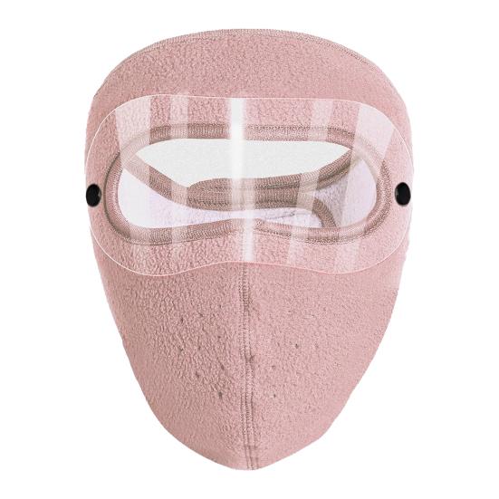 Зимний флисовый защитный бафф для лица с очками для мужчин и женщин, для холодной погоды, на открытом воздухе, с прозрачным стеклом, ветрозащитный, противотуманный, термозащитный, полнолицевой.