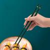 5Pair Reusable Chinese Chopsticks Sushi Sticks Alloy Non Slip Dishwasher Safe Bamboo Shape Food Grade Chopsticks