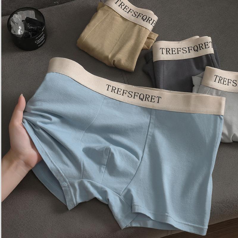 Men's Cotton Underwear Letters Simple Breathable Panties Knickers Men's Boxer Briefs Boxer Briefs Underpants