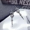 Готические винтажные серьги-капли с сердечками и бабочками, барочные украшения на Хэллоуин
