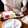 Commercial Melamine 6-Compartment Divided Serving Tray