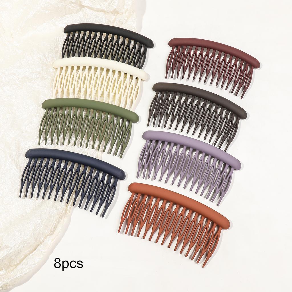 8 шт. Боковые гребни, изогнутые гребни для волос для женщин, тонкие волосы, сильная фиксация, заколки для волос, пучок, шиньон, аксессуары для укладки волос