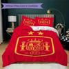 Spain national football team Pattern Bedding,Quilt Set Quilt Cover Pillowcase Home Birthday Gift(1 * duvet cover + 2 * pillowcase, without core)_lx
