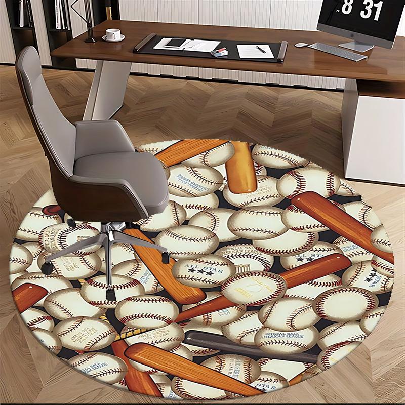 Baseball Office Carpet Chair Mats, Sports Themed Desk Mat for Home Office, Baseball Lover Gifts, Baseball Accessories1118014a