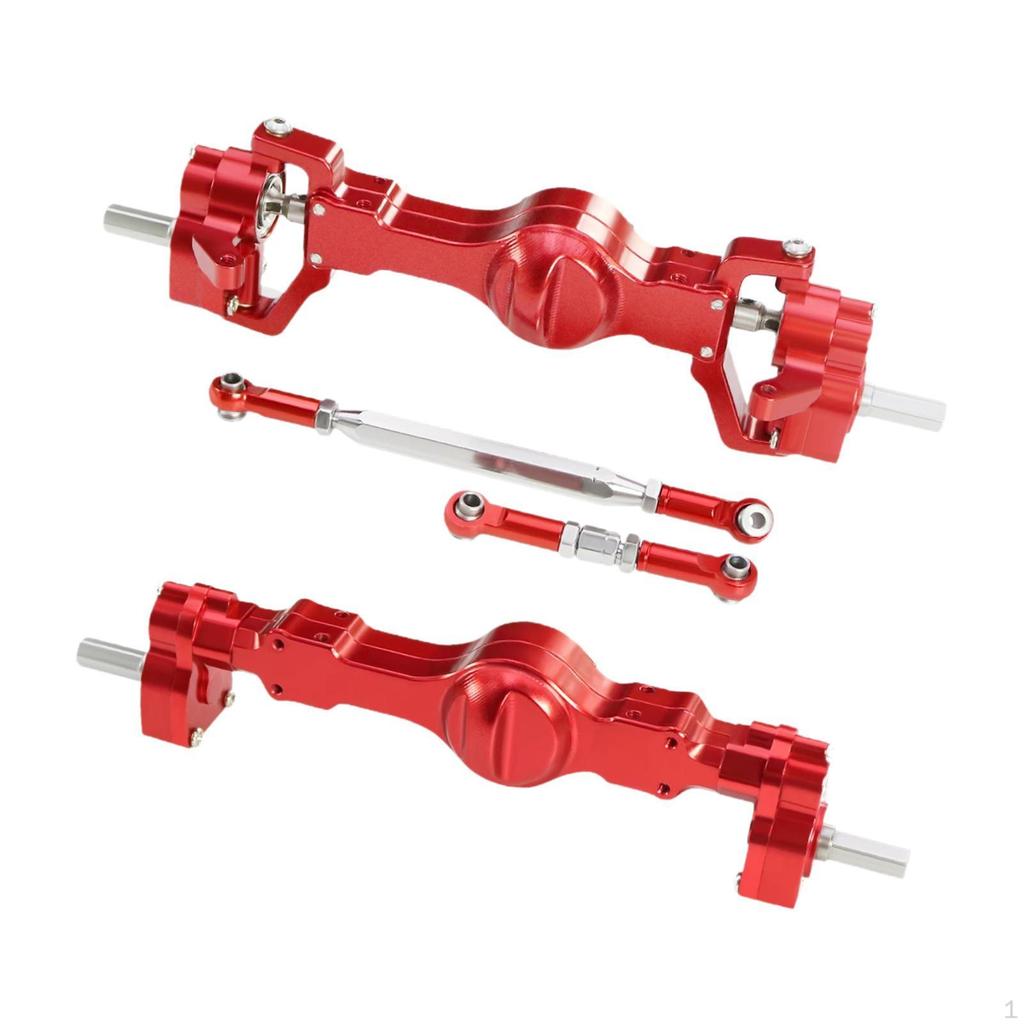 Aluminum Alloy RC Car Front Rear Axle, Easy to Install, Upgrade Complete Set for 1:16 C14 C24 DIY