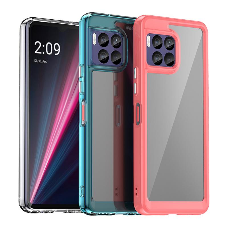 Прозрачный цветной чехол из ТПУ для T-Mobile Revvl 7 Pro Защитный чехол Прозрачный чехол Fundas Coque Capa