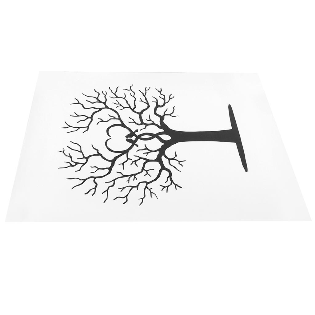 Fingerprint Tree DIY Guest Signature Sign‑In Book Canvas Thumbprint Painting