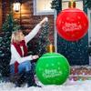 60cm Large Inflatable Christmas Balls PVC Giant Big Large Balls Xmas Tree Decorations Toy Outdoor Xmas Holiday Yard Lawn Balls