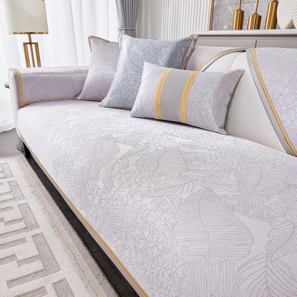 Летний коврик для дивана из ледяного шелка, Новая простая современная подушка для сиденья, Подушка для дивана, Спинка, Полотенце для подлокотника, Сиденье для консьержки, Грязеотталкивающее