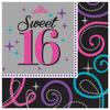 Салфетки для празднования дня рождения Sweet 16 (Пакет из 16)