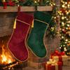 Velvet Christmas Stocking 18 Inch Hanging Sock Xmas Fireplace Home Decor