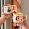 High-value Cute Ceramic Mugs, Family of Three, Family of Four Cups, Children's Breakfast Cup, Drinking Cup Gift Box