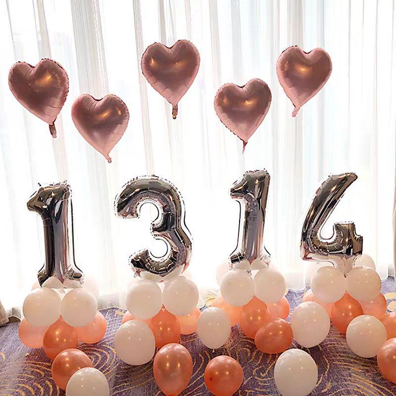 Номер для новобрачных Декоративный набор для свадебной сцены: Шары-валентинки и прозрачные коробки