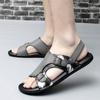 Мужские высококачественные удобные сандалии из натуральной кожи, пляжные сандалии, мужские кожаные летние сандалии 2024 года, мягкие легкие мужские летние сандалии-тапочки