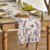 Vintage Linen Table Runner Flower Printed Tablecloth Home Decoration Table Cover  Table Decor