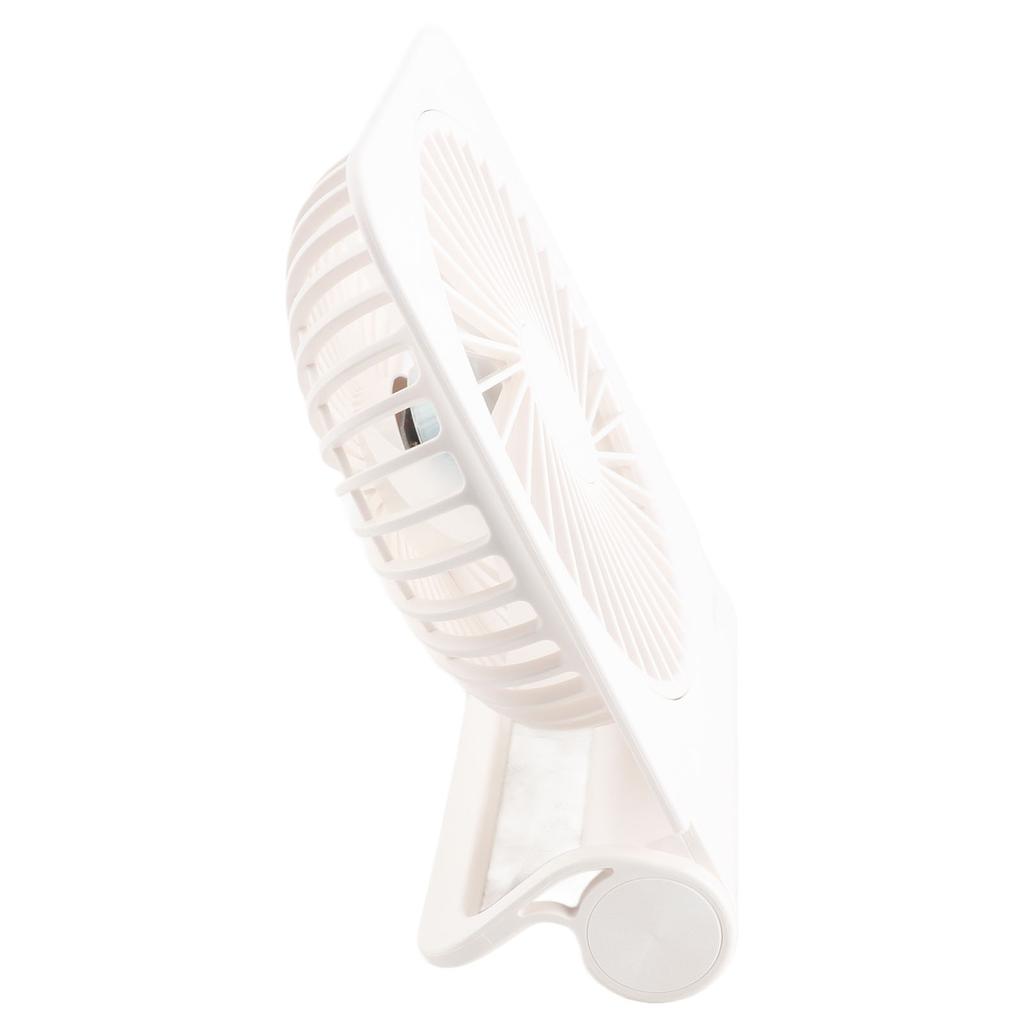 Настольный вентилятор 3 скорости Низкий уровень шума Портативный Перезаряжаемый Мини-вентилятор для автомобиля Дома Кемпинга Белый