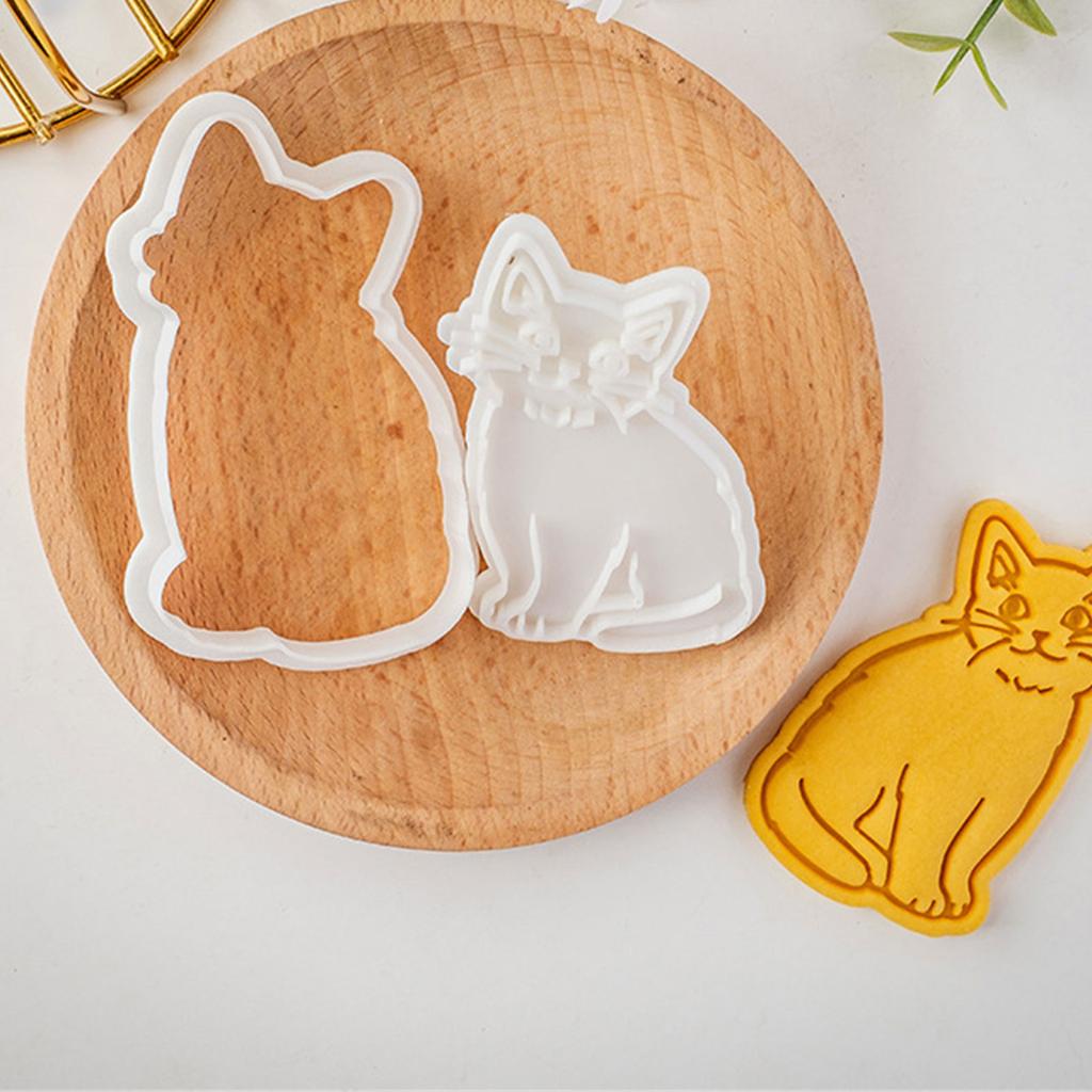 Милые формочки для печенья в форме котенка, очаровательные штампы для печенья с рисунком кота, формы для печенья для создания сладких угощений