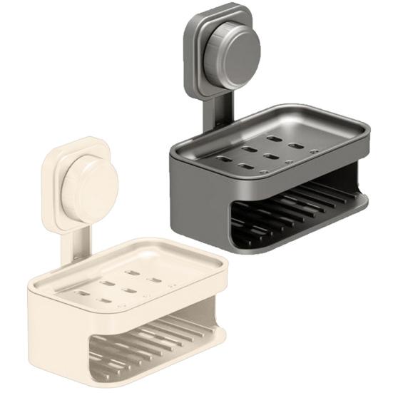 Мыльница на присоске с дренажными отверстиями, двухслойная, настенная, самодренирующаяся, держатель для мыла для ванной комнаты