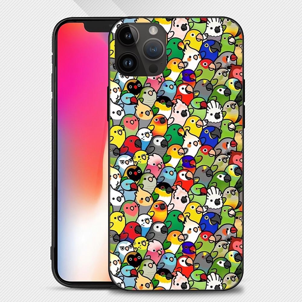 Чехол для телефона Chubby Cockatiels Parrotlets Hello Parrot Bird для iPhone15 14 13 12 11 Pro Max Mini X 7 8, мягкий чехол