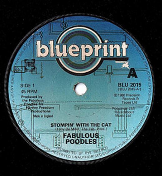 7inch Record FABULOUS POODLES - Stompin' With The Cat BLU2015 Blueprint 1980 UK Rock Used