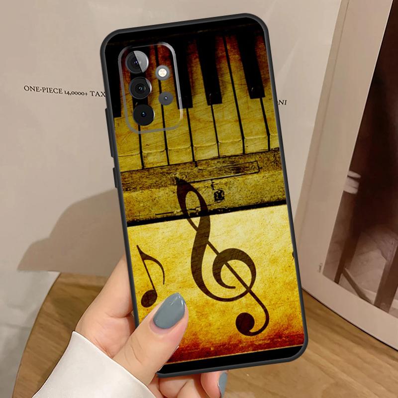 Клавиши пианино Винтажные ноты Чехол Для Samsung Galaxy A15 A25 A35 A55 A52 A32 A12 A14 A34 A54 A51 A71 A53 A13 A33 Чехол