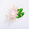 Fashion Pink Flower Brooches Women Simulated Pearl Classic Beauty Water Plants Party Office Brooch Pins Gifts