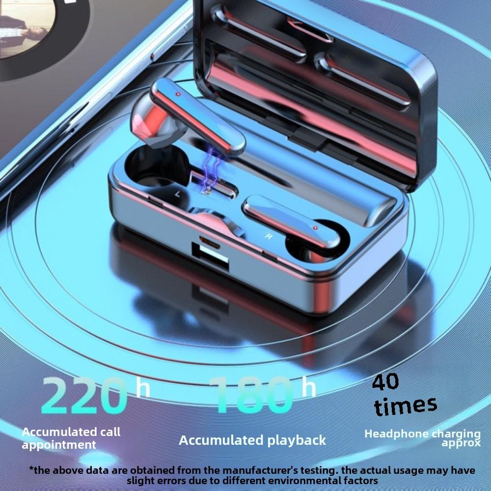 Bluetooth Headset TWS Wireless Mirror Digital Display Touch Charger In-ear Noise-cancelling Headset Factory