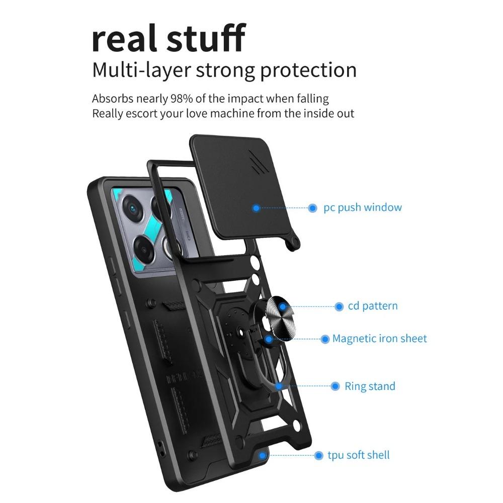 Военный защитный чехол для камеры INFINIX GT 20 Pro GT20 Pro Infinix Note 40 Pro + Note 40 Pro Note40 Hybrid Ring Stand Противоударный чехол