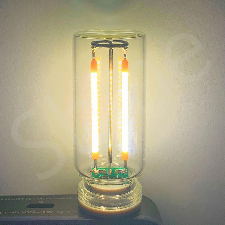 2 шт. Ретро USB DC5V светодиодные бусины сенсорный затемняющий источник света 0,3 Вт светодиодный мобильный интерфейс питания свет мини ночник аксессуары