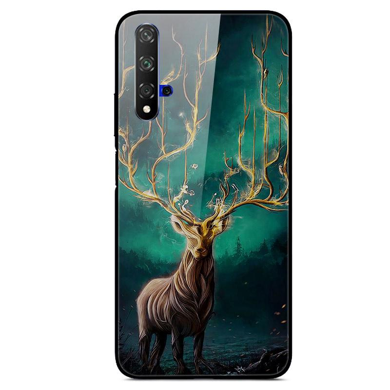 For Huawei Nova 5T Case Tempered Glass Cover 3D Cat Printing Case For Huawei Nova 5T 2019 5 T Phone Case For Huawei Nova5T Cover