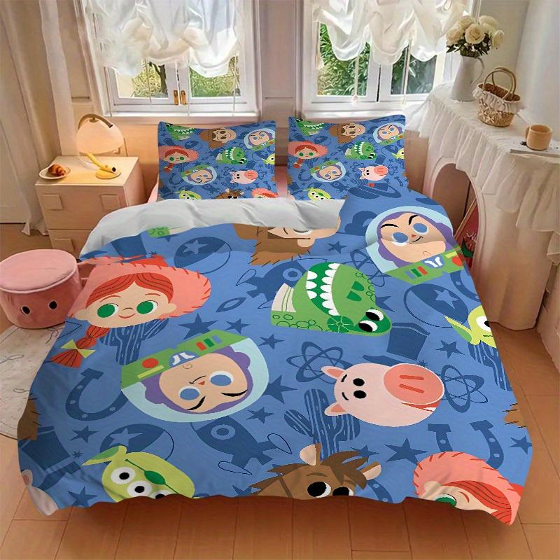 3pcs set Toy Story Characters1pc of quilt cover+2pcs of pillowcase, no core, print bedding, All Seasons Bedroom Setting115