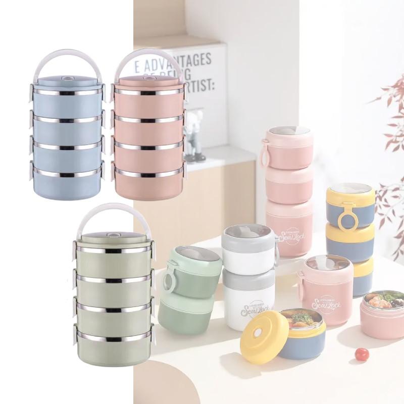 Контейнер для хранения продуктов из нержавеющей стали с модульными слоями для организации ежедневного питания