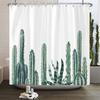 Cactus Shower Curtains Waterproof Polyester Fabric Shower Curtains Tropical Plants Bathroom Screen Curtain Home Decor 180X180cm