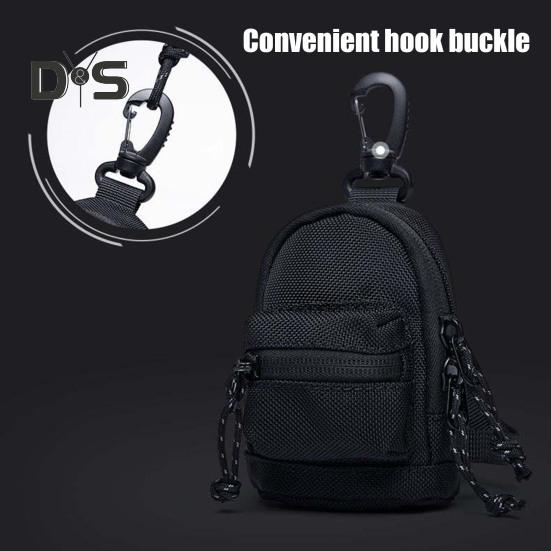 Мини-сумка для ключей на шею из водонепроницаемой ткани Оксфорд, кошелек на молнии, портмоне, небольшой рюкзак, брелок для ключей, наушников, безделушек, чехол для хранения