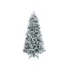 HOMCOM Sapin De Noël Artificiel, Neige Artificielle Et Pommes De Pin, Réaliste, Ignifuge, Pied Métallique, 183 Cm, Vert