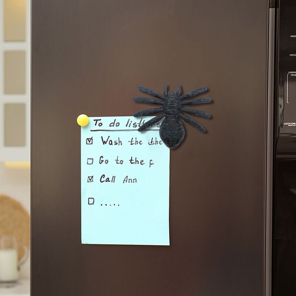 4/6PCS Bat Spider Bat Refrigerator Sticker 3D Spider Magnetic Decals Trick Props Haunted House