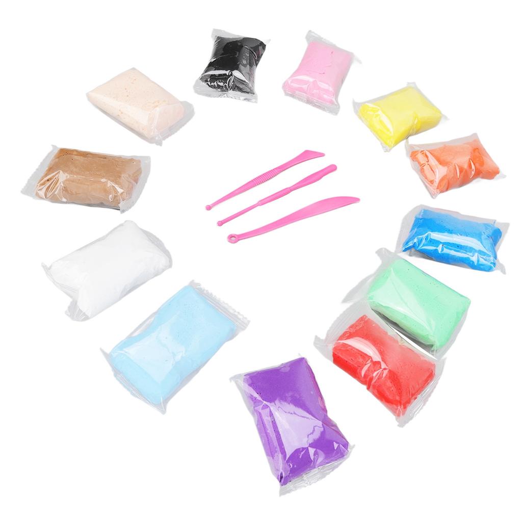 Air Dry Clay 12 Color Space Clay Ultra Light Soft Clay Hand Made DIY Modeling Clay with Utility