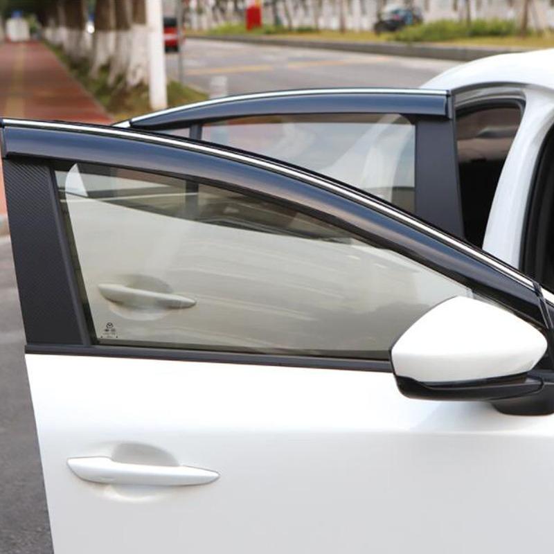For Mazda 3 Mazda3 Axela M3 Car Styling Cover Stick Lamp Plastic Window Glass Wind Visor Rain/Sun Guard Vent