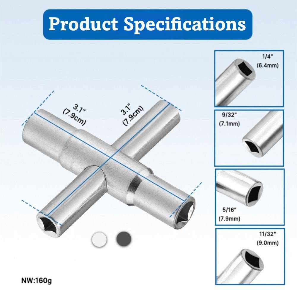 Многофункциональный дизайн Квадратный Ключ-гаечный ключ Ключ для коммунальных служб Вода Обслуживание ванной комнаты