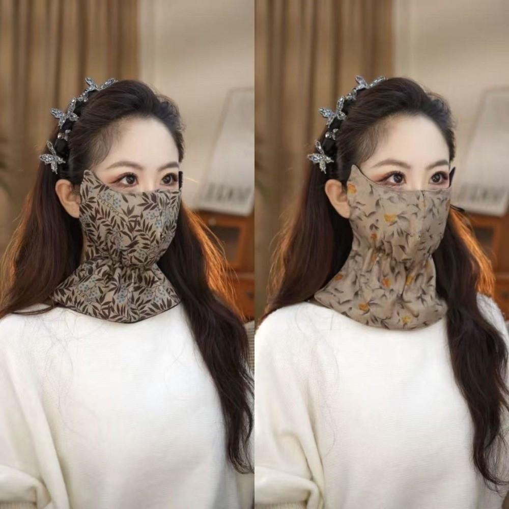 Flower Warm Face Mask Thickened Cycling Cold-Proof Scarf New Winter Neck Warmer Women