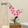 Цветочная пластиковая имитация без полива, красочная орхидея, искусственный растительный декор, товары для дома