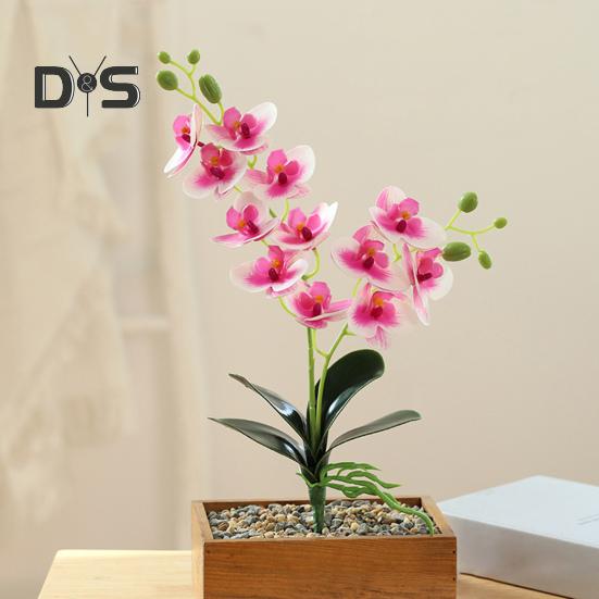 Цветочная пластиковая имитация без полива, красочная орхидея, искусственный растительный декор, товары для дома