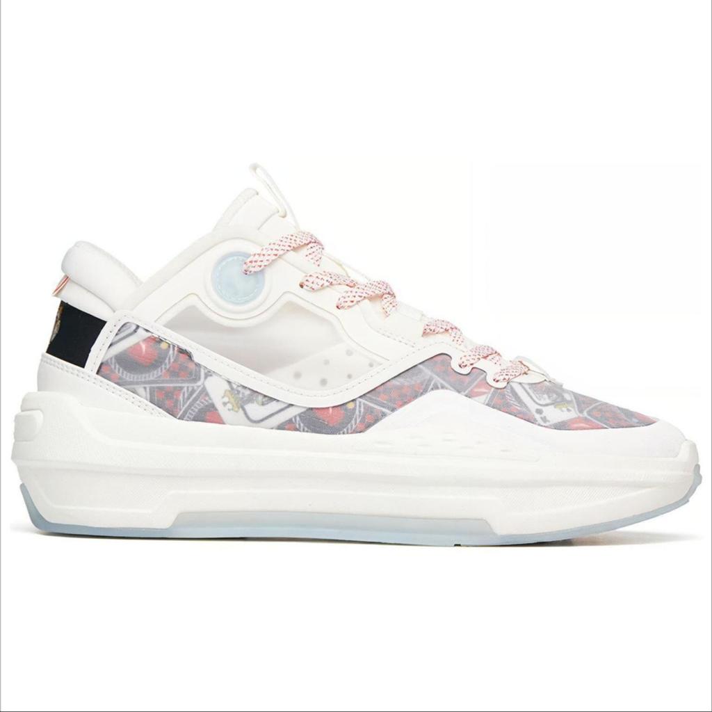 Anta C37 2.0 Slip Resistant Durable Lightweight Mid Top Skate Shoes Men Skate Shoes White Red 912228082-6