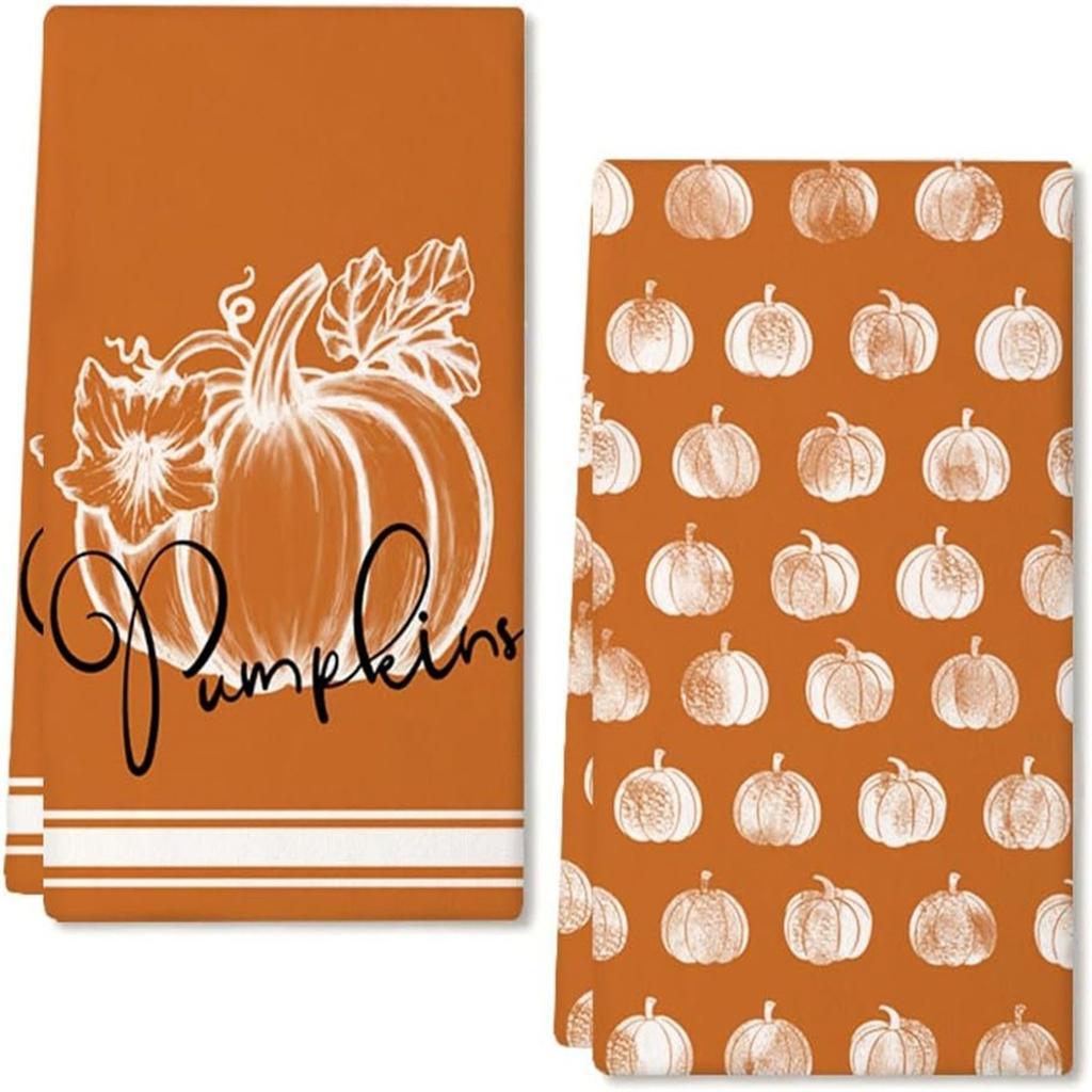 Microfiber Halloween Pumpkin Festival Green Elf/ Printed Towel Kitchen Washing Hand Towel Face Towel