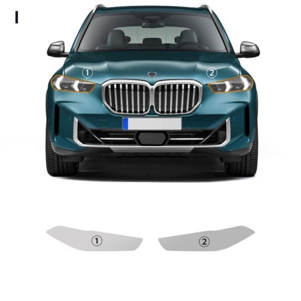 TPU Interior Sticker for BMW X5 M-Sport 24-25 PPF Transparent & Smokedblack Anti-Scratch Panel