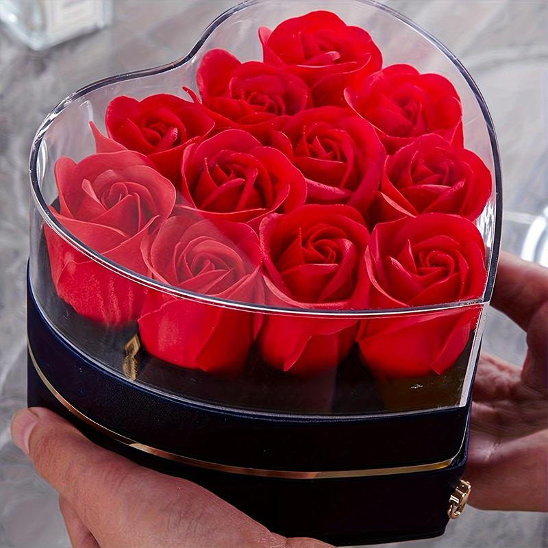 1PC Romantic Birthday Box Luxury Gift for Anniversary Heart Shaped Rose Gift Box Valentine's Day