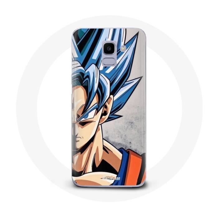 Coque pour Samsung Galaxy A6 2018 Anime Dragon Ball Goku Cheveux bleu