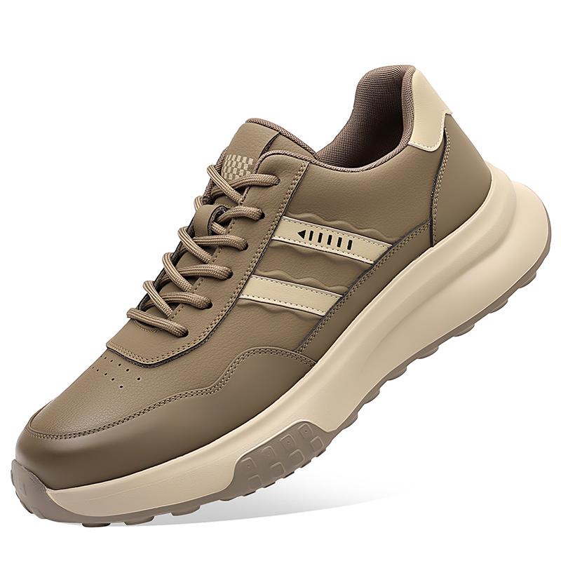 Модная кожаная модная повседневная обувь для мужчин, универсальная мужская обувь для ходьбы, обувь для скейтборда класса люкс, мужские кроссовки на шнуровке, мужские удобные кроссовки