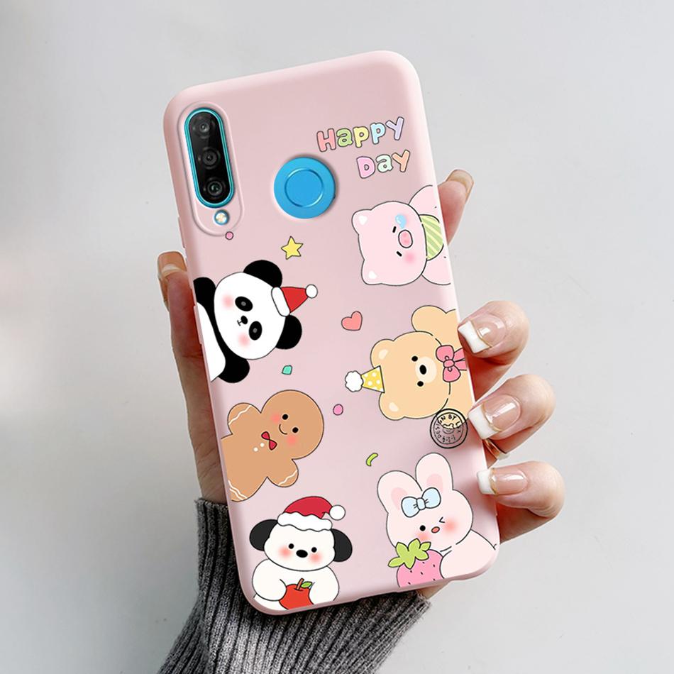 Чехол для Huawei P30 Lite Милый Мультяшный Медведь Лягушка Мягкий Матовый Силиконовый Чехлы для Телефона Для Huawei P30 P30Lite P30Pro P 30 Lite Pro Чехол