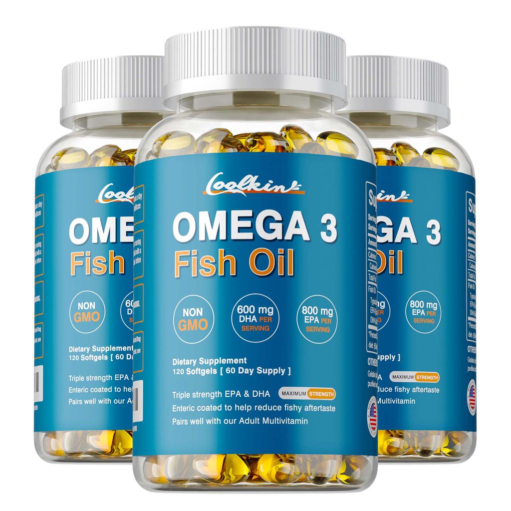 Coolkin - 600 mg DHA & 800 mg EPA - fish oil - for heart, brain, and joint health